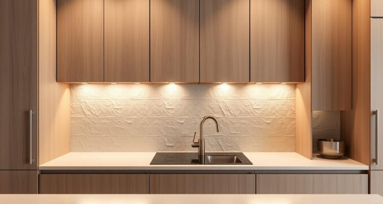 Zamiast płytek co między szafkami w kuchni