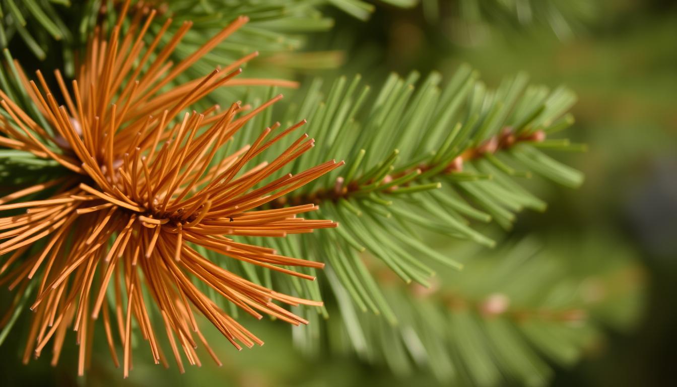 Brązowienie igieł sosny