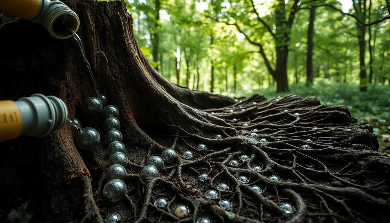 Chemiczne usuwanie korzeni drzew