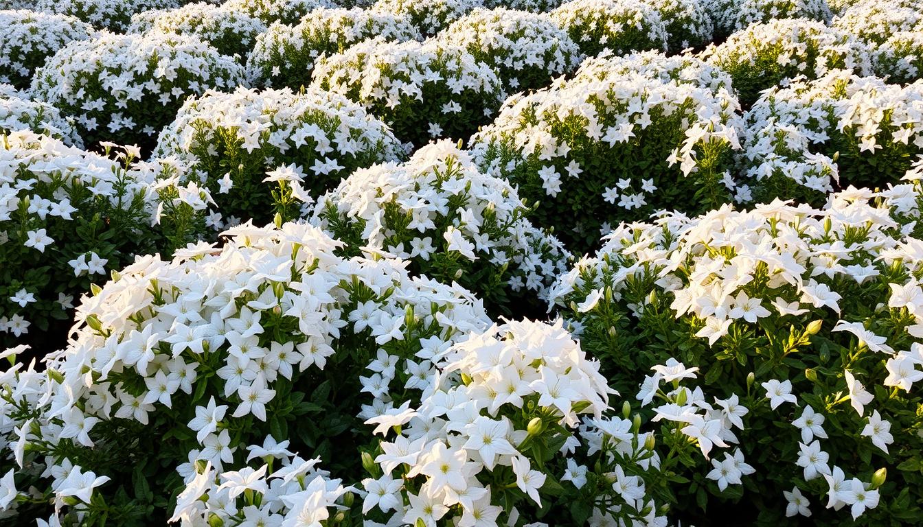 Krzew kwitnący na biało