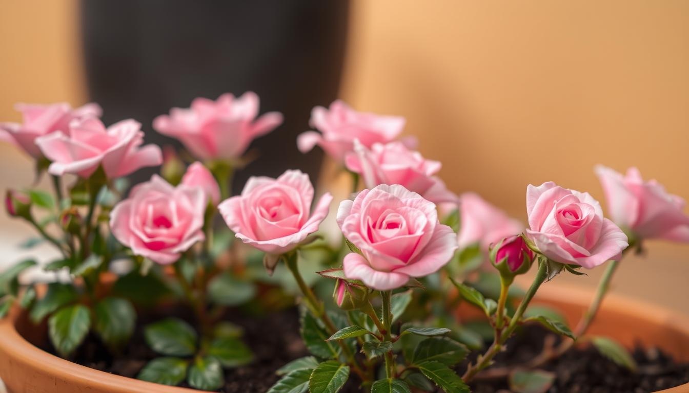 Mini różyczki w doniczce