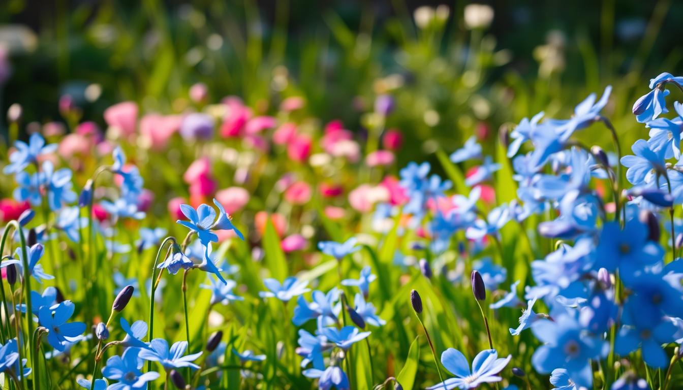 Niebieskie kwiaty wiosenne