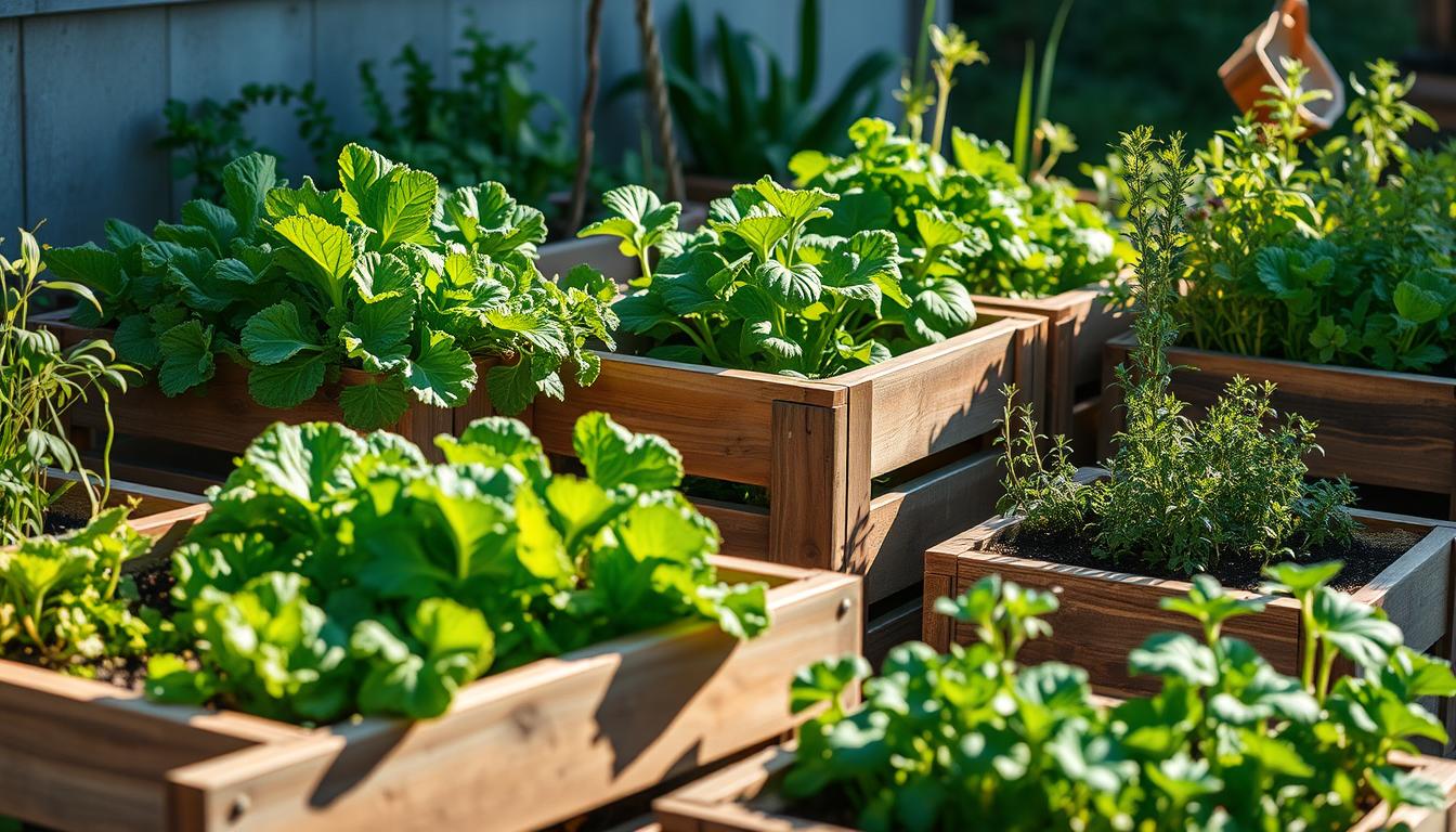 Ogródek warzywny w skrzyniach