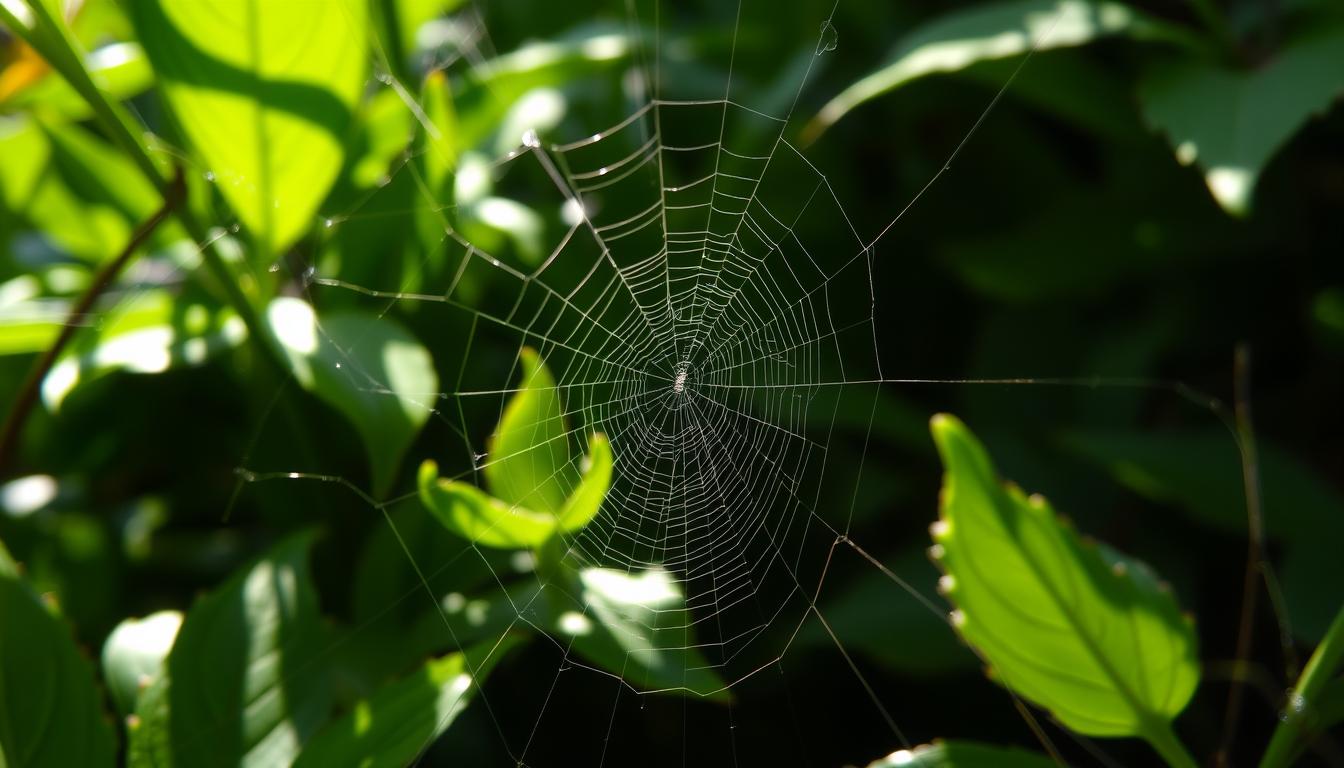 Pajęczyny na roślinach