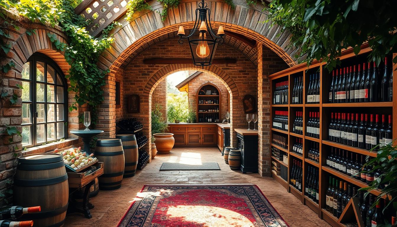 Piwniczka na wino w ogrodzie