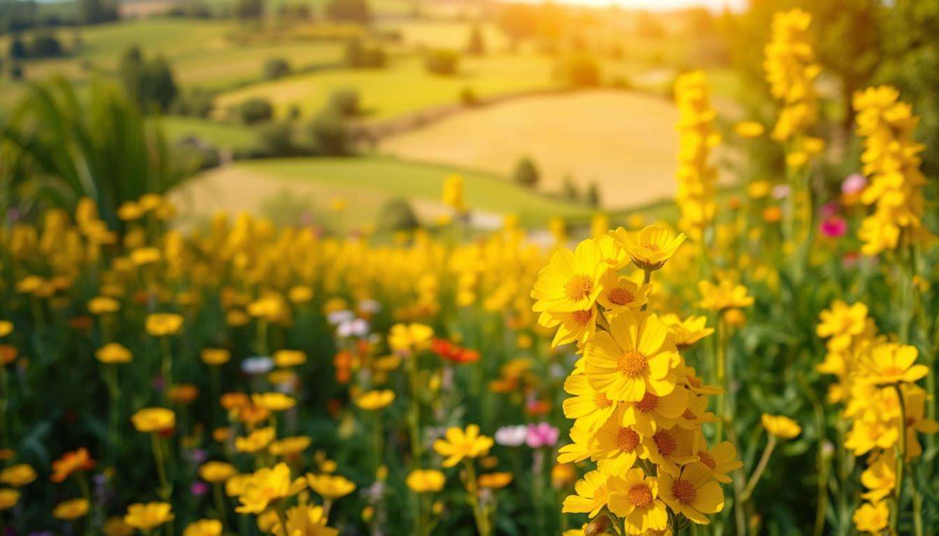 Roślina z żółtymi kwiatami