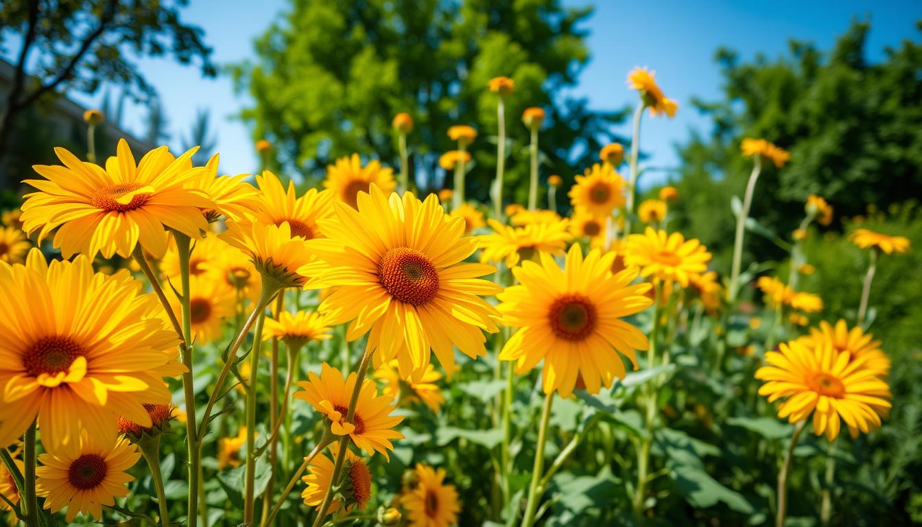 Żółte kwiaty letnie