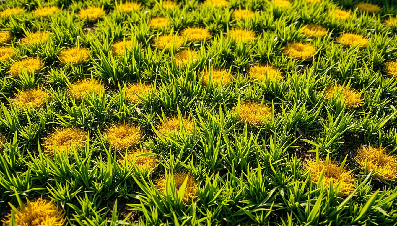 Żółte plamy na trawniku